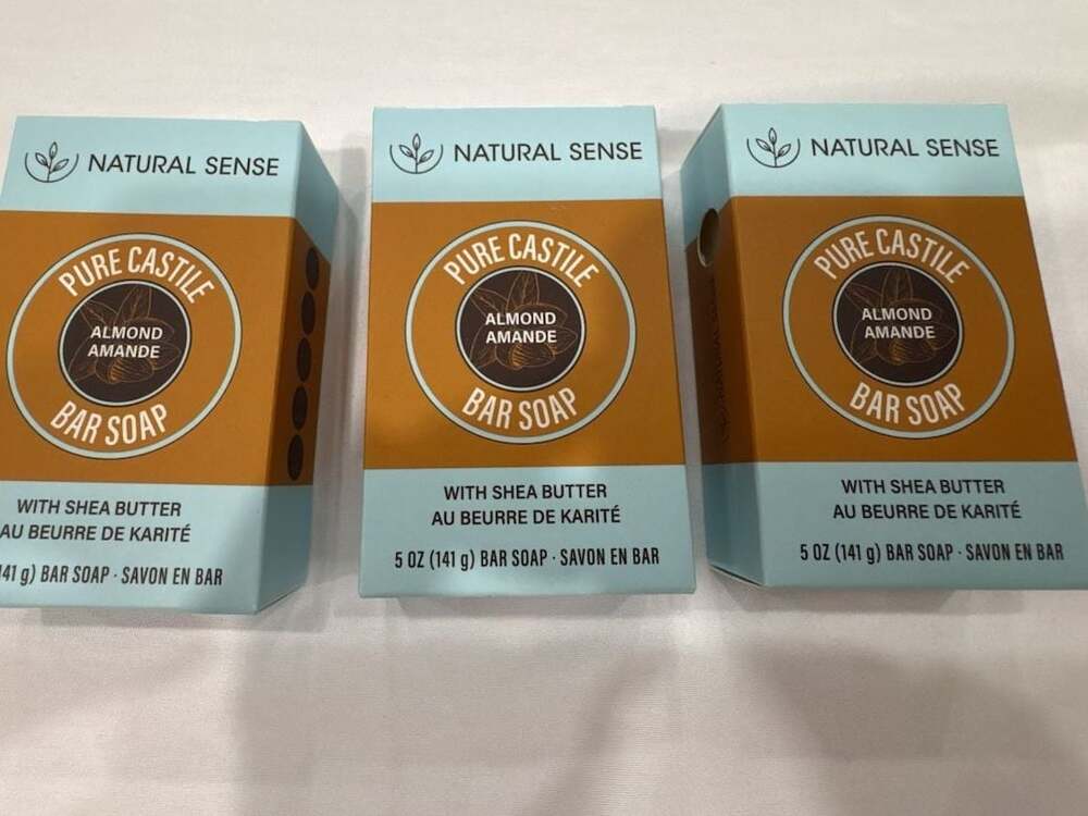 Natural Sense Pure Castile Bar Soap Almond with Shea Butter, 3-Pack
